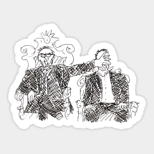 the taskmaster and the assistant Sticker